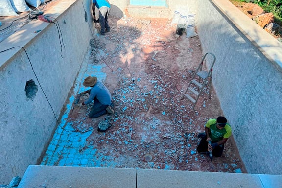 Rehabilitación de piscina en campos | Piscinas Mallorca